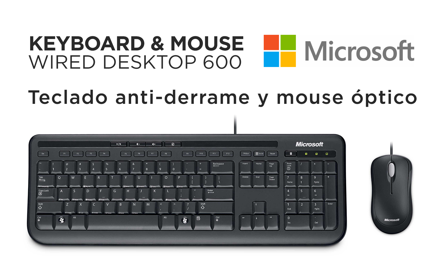 Mouse + Teclado Microsoft                                                                                                                                                                                                                                     